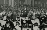 Het London Symphony School Orchestra treedt op in het Van Maerlant in 1954.