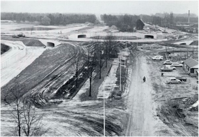 De Berekuil in aanleg, in 1973.