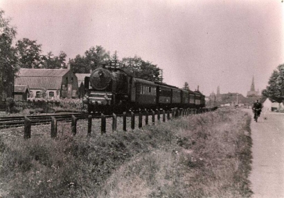 De spoorlijn tussen Helmond en Deurne